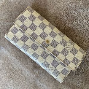 Louis Vuitton Damier Azur Canvas Leather Wallet